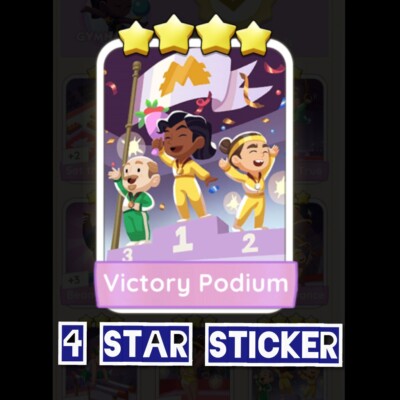 1 x Victory Podium :- Monopoly_Go Sticker (Read Description)