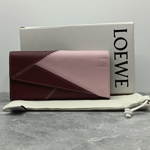 長財布 LOEWE  Loewe x Paula Rainbow Cont Wallet in Blue Pebble coin cardholder in pebble grained calfskin Blue - LOEWE