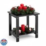 DPWOODON 2-Tier Adirondack Outdoor Side Table, 16.6