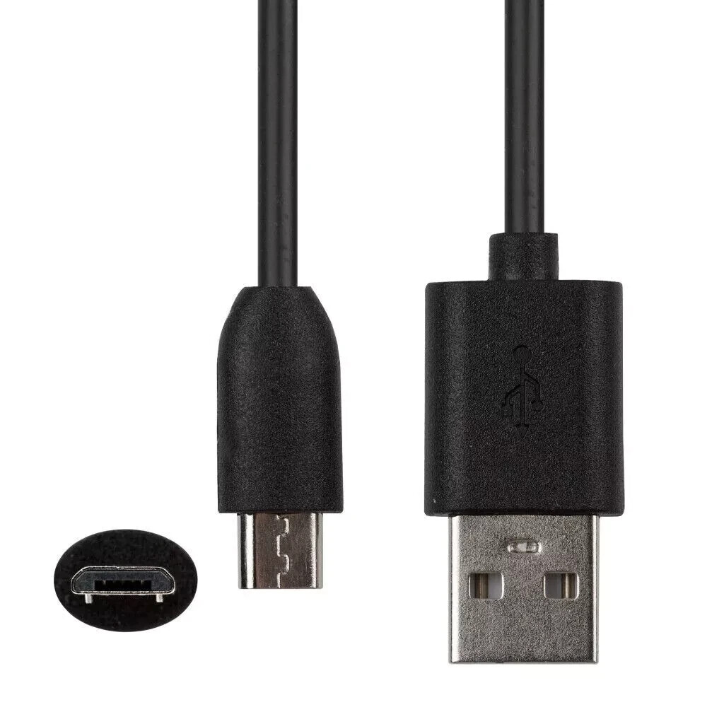 2m Long Black USB Charging cable for Garmin Dash Cam Mini 2 - Picture 3 of 4