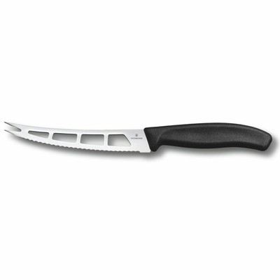Victorinox Keukenmes met vorkpunt, gekartelde rand, zwart