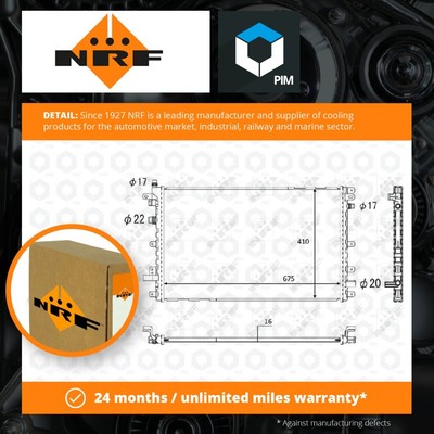 Radiator fits OPEL AMPERA R12 1.4 11 to 15 A14XFL NRF 1300324 20925997 22765637