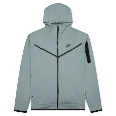 Мужская худи Nike Sportswear Mica Green/Black из технологического флиса с молнией во всю длину (CU4489 330)