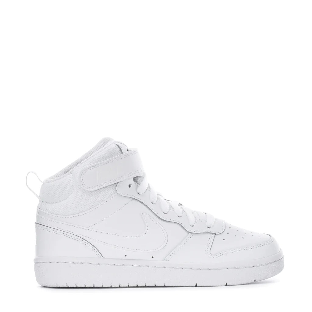 

Nike Boys COURT BOROUGH MID 2 — YOUTH Kids CW5867-001 Triple White Shoes, Белый, Nike Court Borough