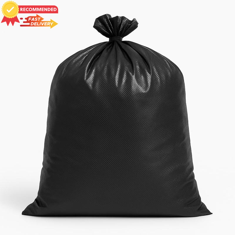 Heavy Duty Garbage Bags 1M x 1.2M 70μm Thick Tear Resistant Pack of 10