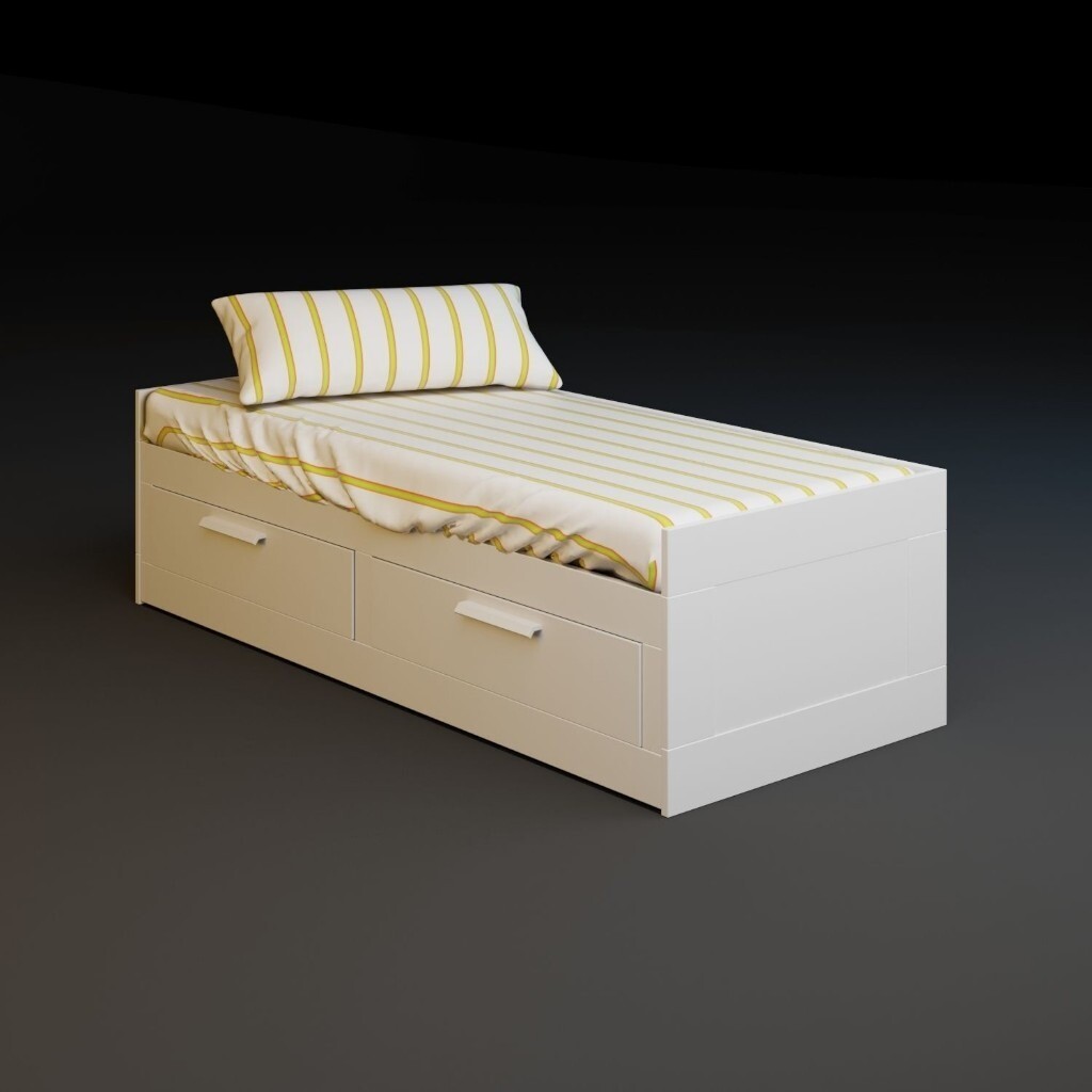 Ikea Brimnes Day Bed Frame With 2 Drawers White 80 X 200 Cm