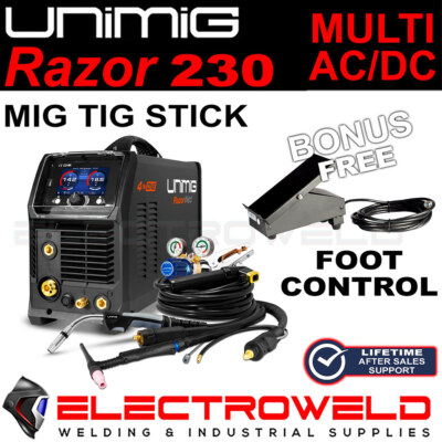 UNIMIG Razor Multi 230 ACDC Mig Tig Stick Welder Smart Set 230ACDC AC/DC U11004K