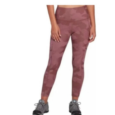 The north face pink mauve camo print athletic leggings xs 7