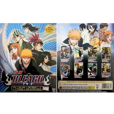 Bleach Complete TV Series Anime DVD Vol.1-366 END + 4 Movies 17-DVD Boxset