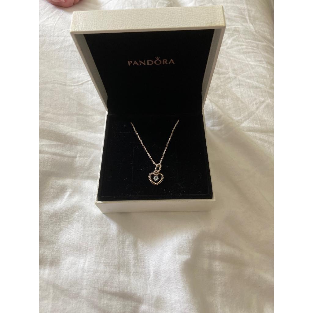 Pandora March Birthstone Necklace 