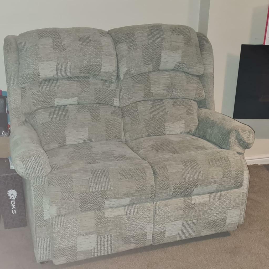3 seater and 2 seater HSL grey sofas elderly oap excellent in