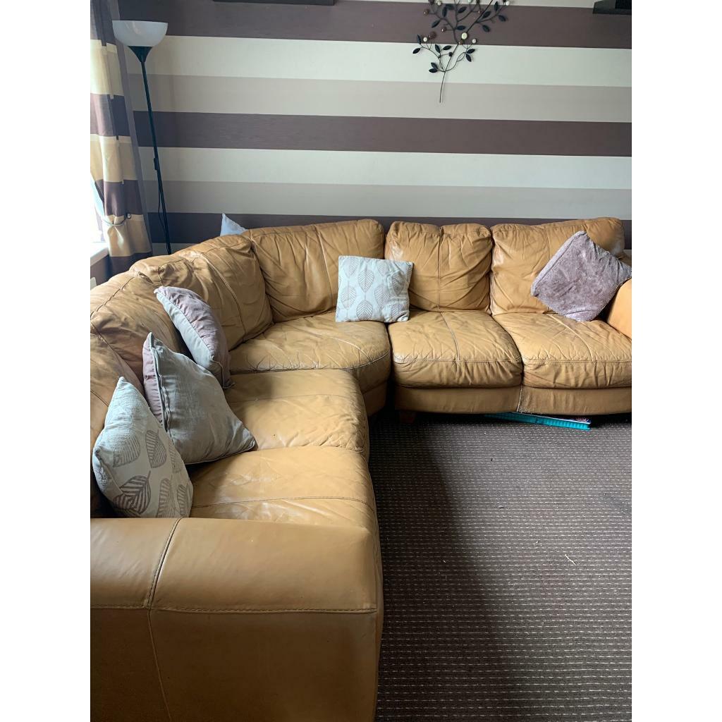 Leather corner settee in Gateshead, Tyne and Wear Gumtree
