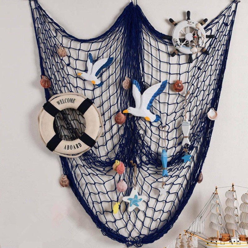 Fischernetz Deko Mediterranen Stil Fischerei Dekorative mit Farbigen