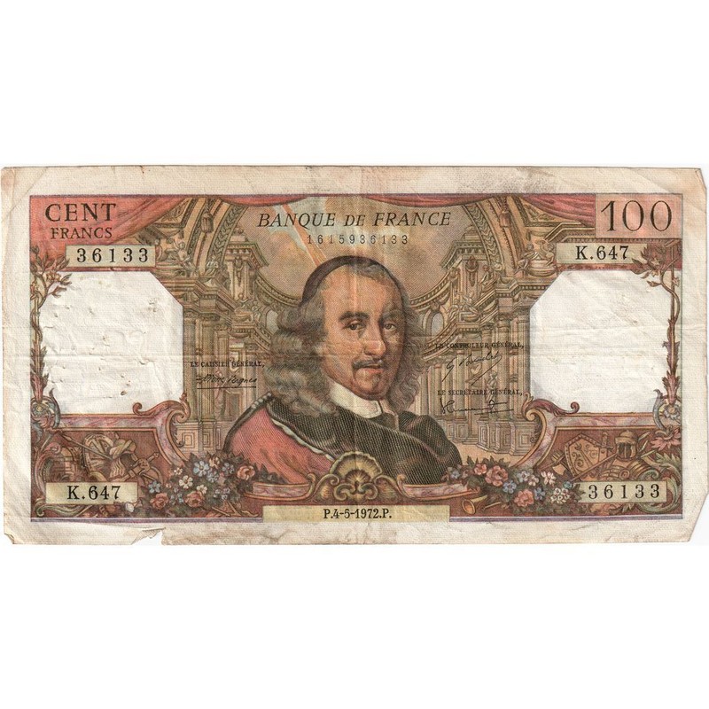 France, 100 Francs, Corneille, 1972-05-04, K.647, B