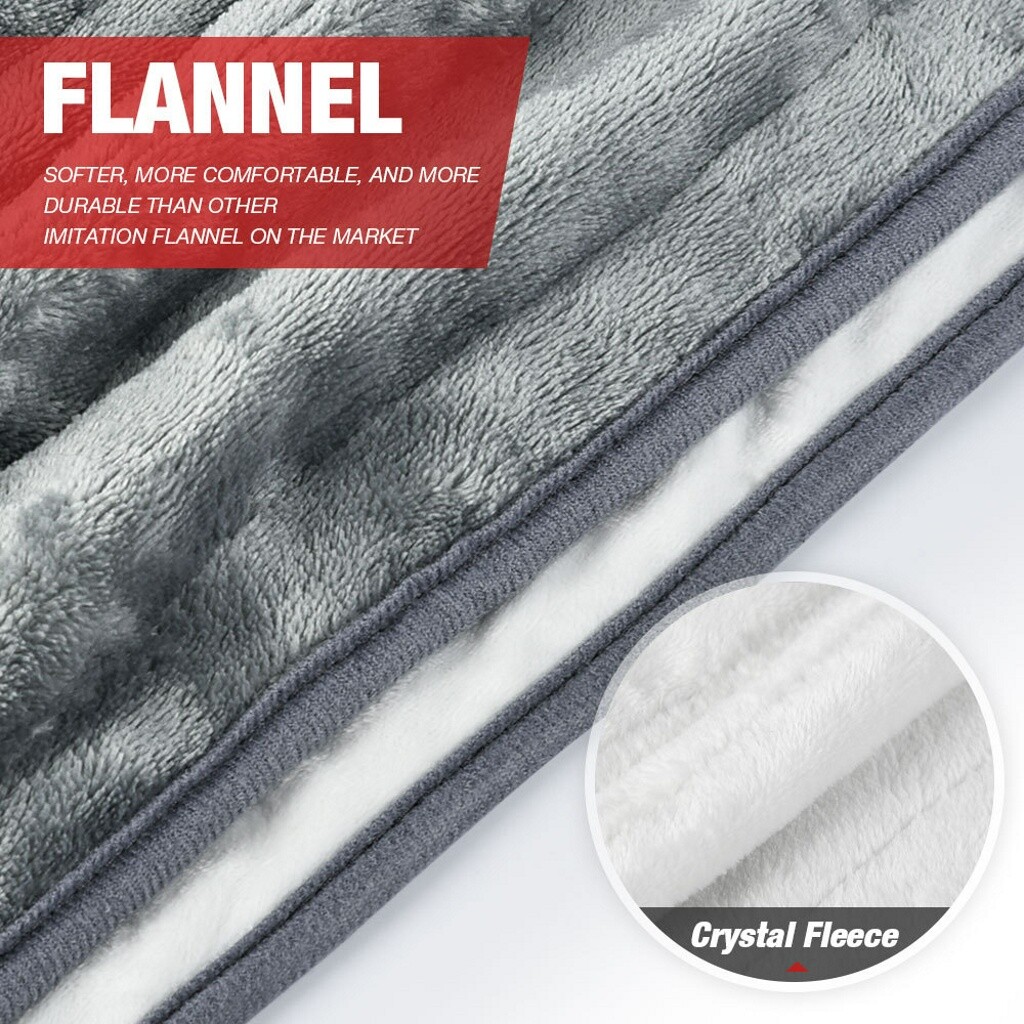 Electric Heated Plush Throw Blanket Fast Heating Pain ...