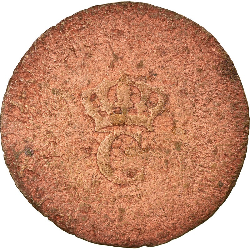 [#857343] Monnaie, General Colony, Sol, Sol TampÃ©, B+, Billon, Lecompte:278a