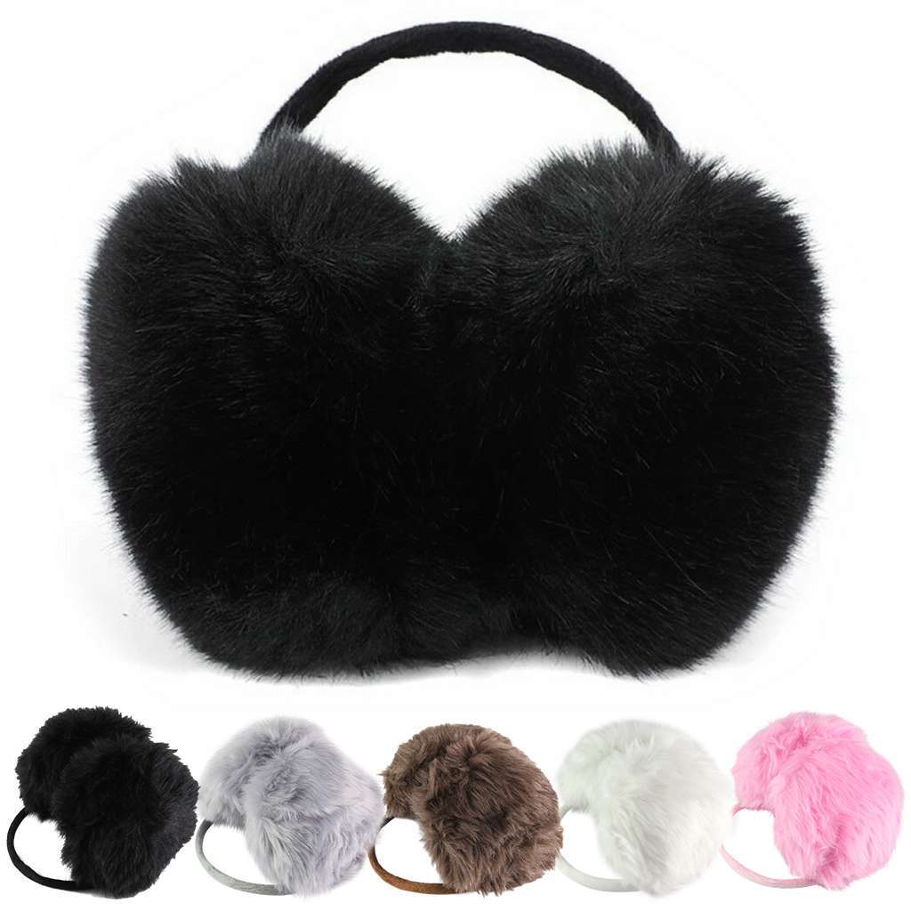 Thick Fluffy Earflaps Warm Cozy Plush Ear Warmer Winter Ear Muffs For Men Women
