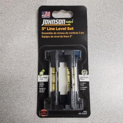 = Johnson 3'' Line Level Set Easy Read Lightweight Frame 585 40-0207