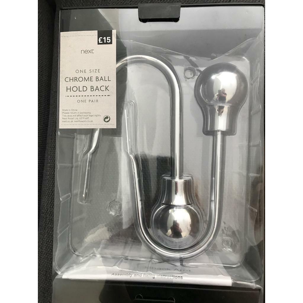 Next chrome ball curtain holdbacks in Swaffham, Norfolk Gumtree