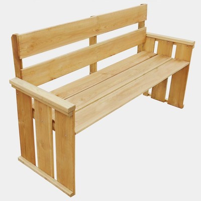 Sitzbank Gartenmöbel Holzbank ALU Bank Parkbank MASSIVHOLZ 4CM 150//180CM
