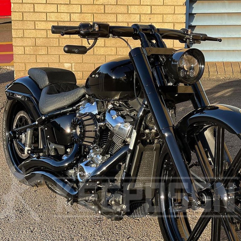 Black Motorcycle Oval Mirrors For Harley V-Rod VRSCF Softail