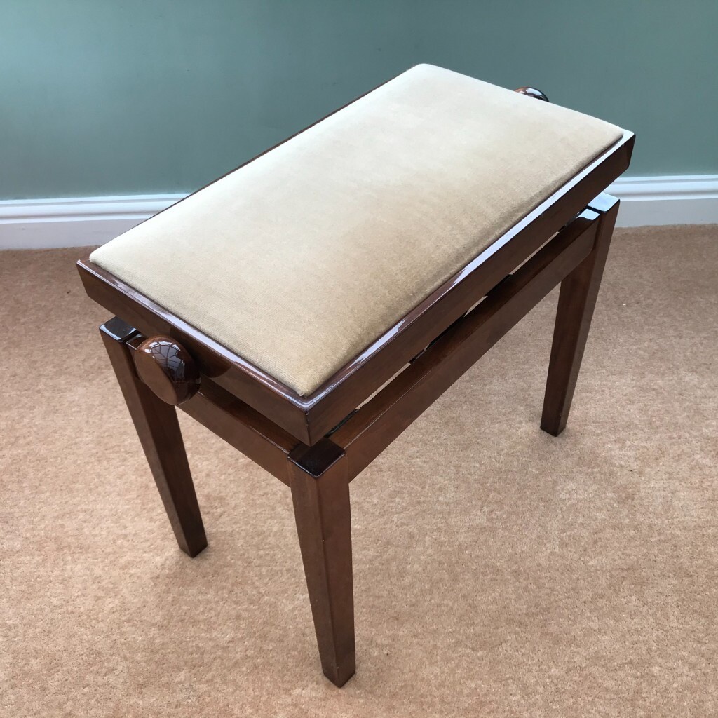 REDUCED Polished walnut adjustable piano stool in Glenfield