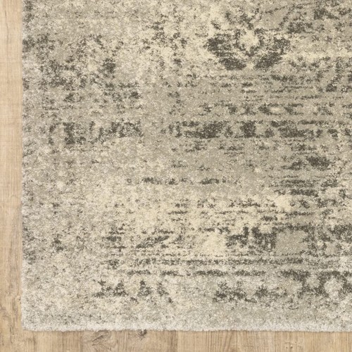 Устойчивый к пятнам Коврик Oriental Power Loom 3 X 5 Серого, Цвета Слоновой Кости, Бежевого и Темно-Серого Цветов