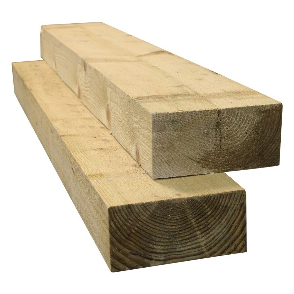 RAILWAY SLEEPERS 2.4m x 200mm x 100mm Green Treated Timber Sleepers