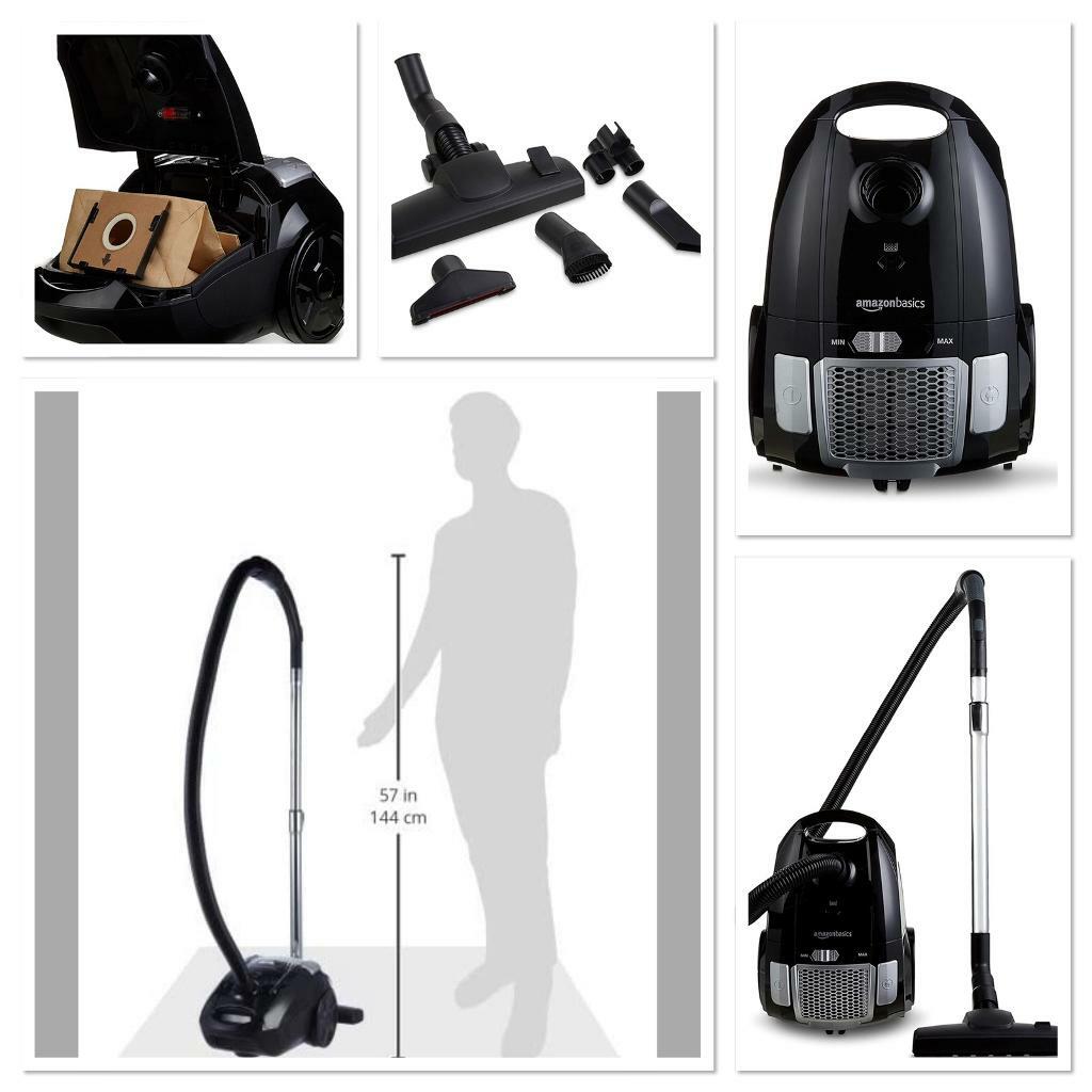 Amazon Basics Powerful Bagged Vacuum Cleaner, for Hardfloor & Carpet