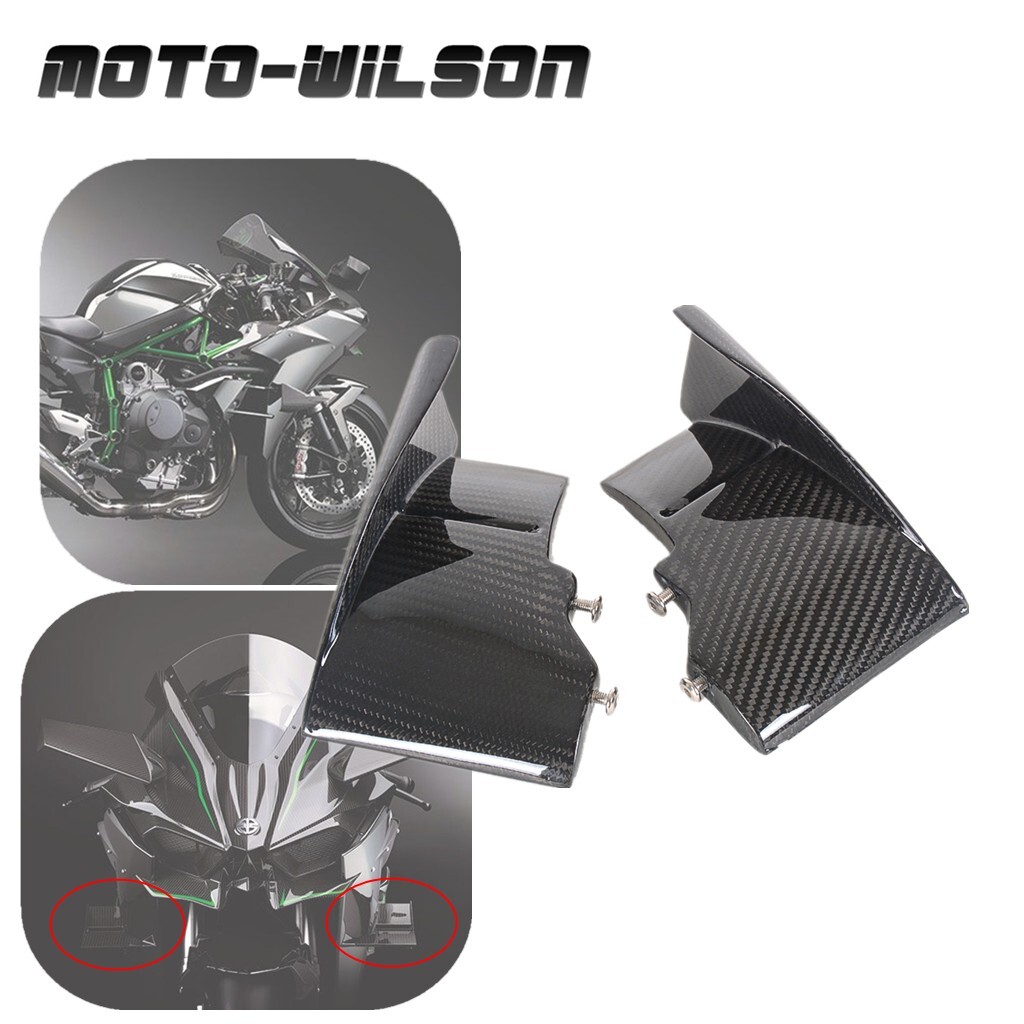 ninja h2 ウイングレット Amazon.com: Powersportster Winglets Carbon Fiber Upper