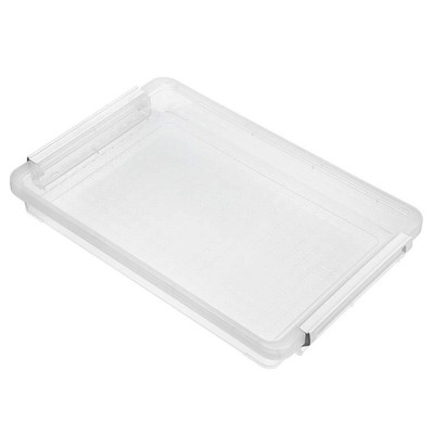 BTSKY A4 Plus Clear Transparent PP Plastic Stackable Storage Box Desk Paper M...