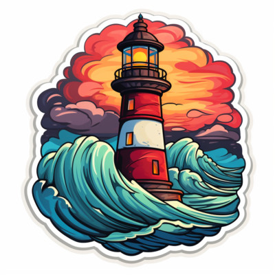 XXXL 30X30 cm Autoaufkleber Sticker Leuchtturm Aufkleber