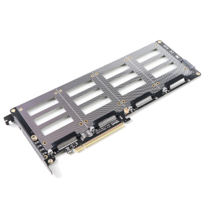 U.2 SSD to PCIe X16 Adapter PCIE 4.0 to 4 Disk U.2 SFF-8639 SSD Riser Card