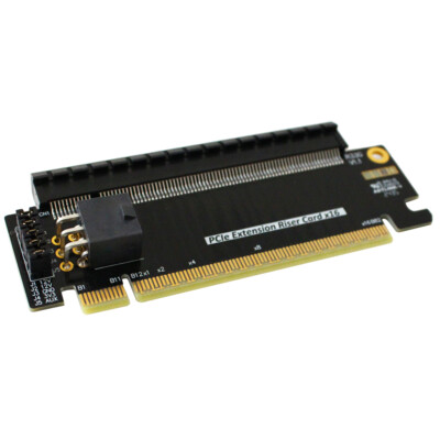 PCI-E x16 Half Height to Full Extension Riser Card PCIe 5.0 x16 Test Adapter