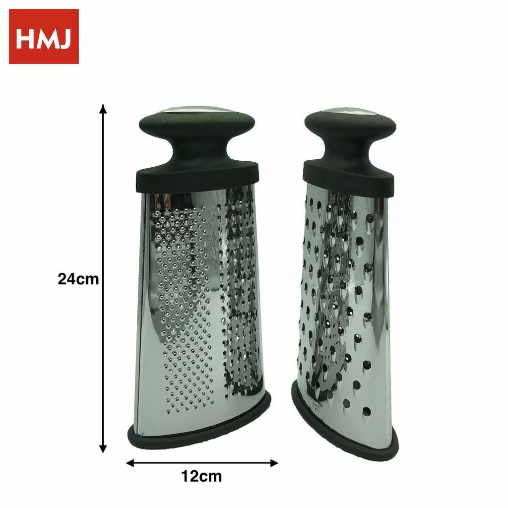 Grattugia Manuale 2 Facce In Acciaio Inox Frutta Verdura Formaggio hmj