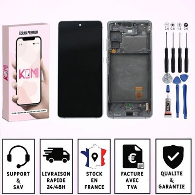 Ecran Pour Samsung S20 FE SM-G780 G781 OLED +Chassis +EMPREINTE Noir