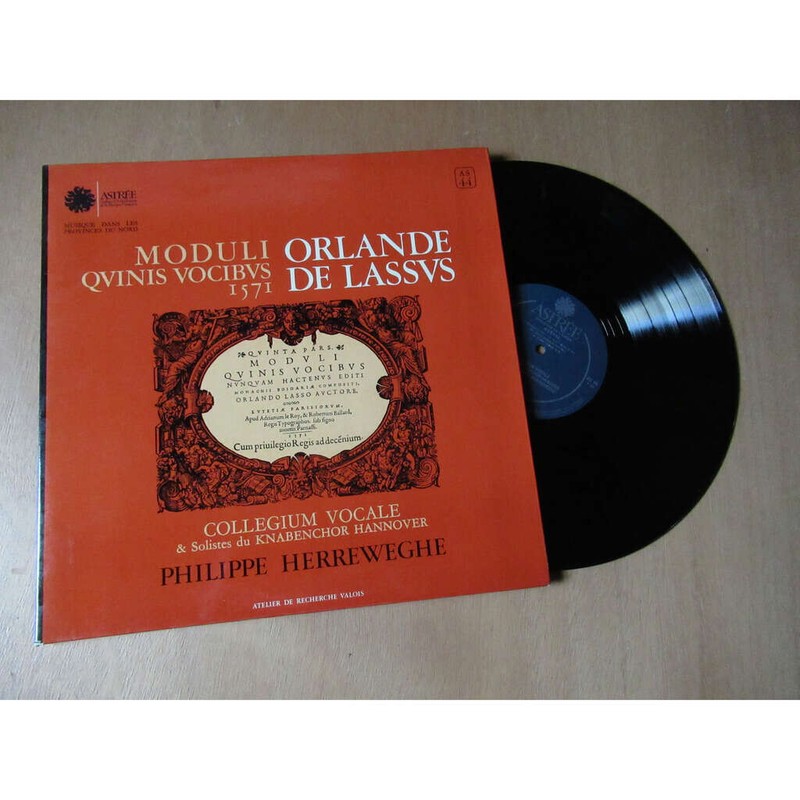 Phillipe Herreweghe Moduli Quinis Vocibis 1571 Orlande De Lassus  Astree As44 Lp