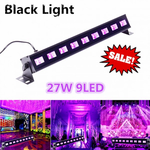27W UV 9LED Bar Black Light Wall Stage Lighting DJ Disco Party Home Decor Lights