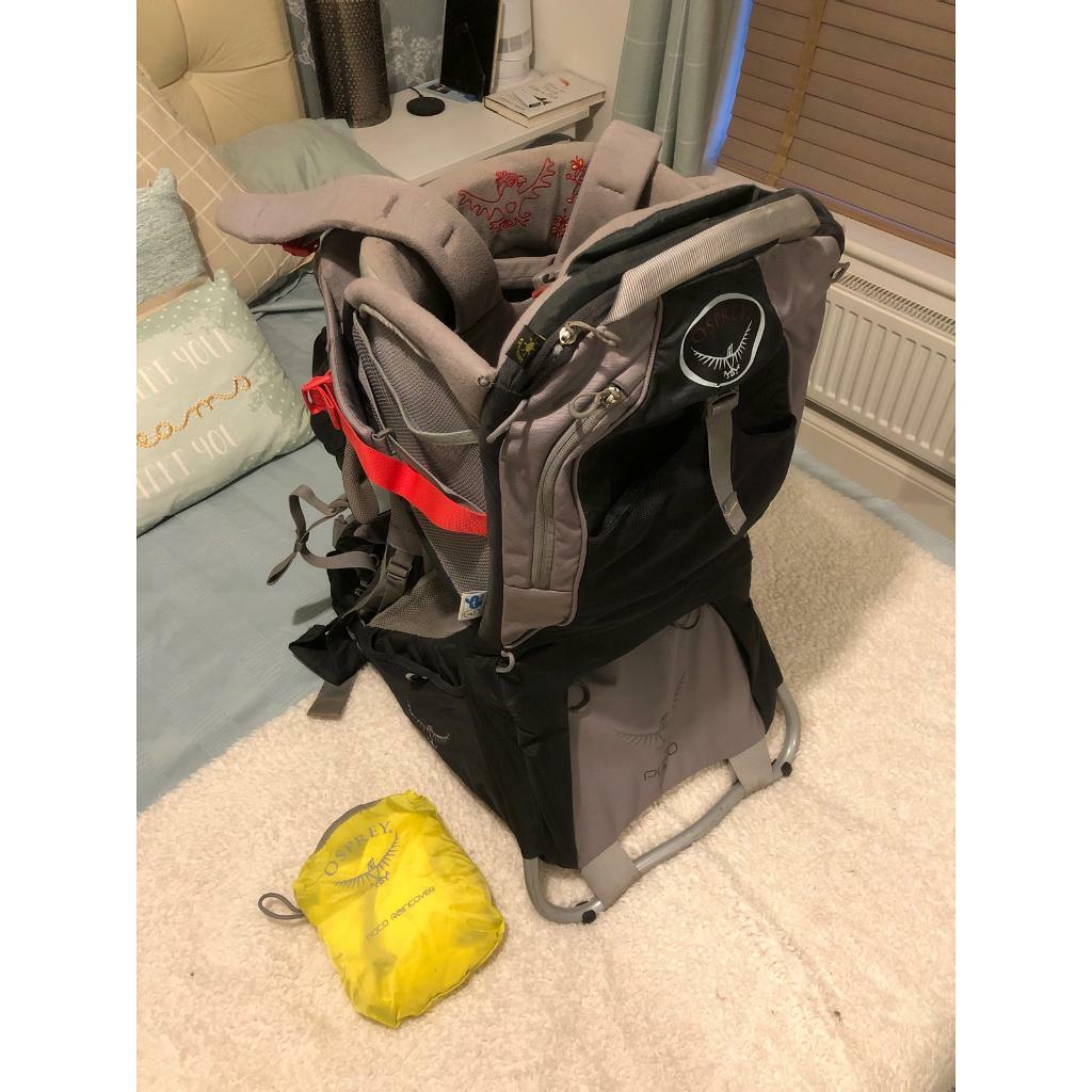 Osprey Poco Plus baby / child carrier with rain cover in Emsworth