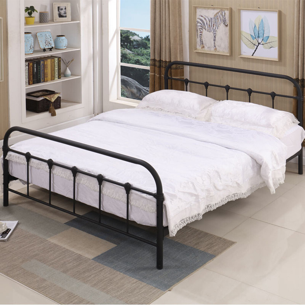With Black Ball Headboard And Footboard Black Us