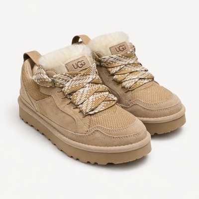 UGG Lowmel Platform Sneakers Women Beige Sand | EU 36–41 | Suede Shearling