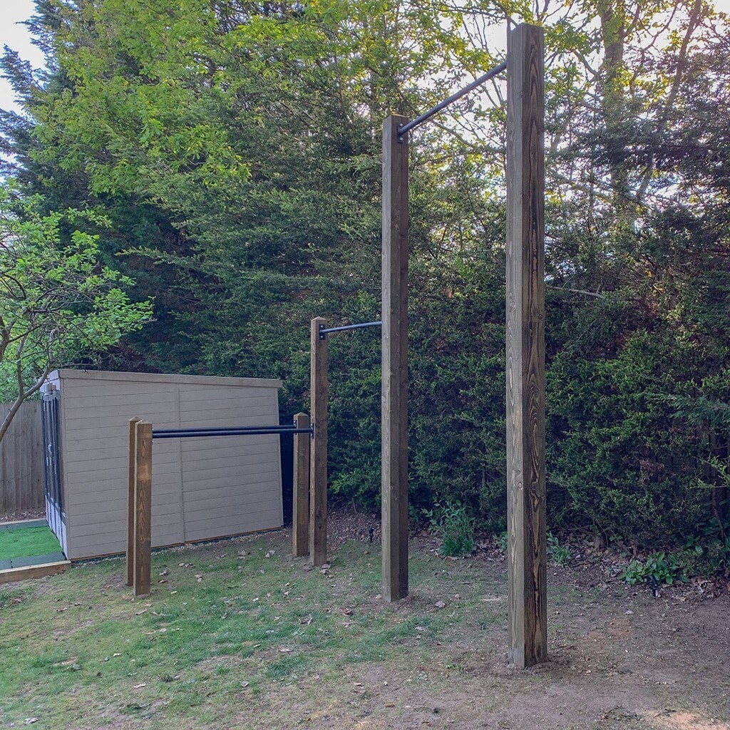 Garden 12ft High Bar Pull Up Bar And Dip Bars Installation For
