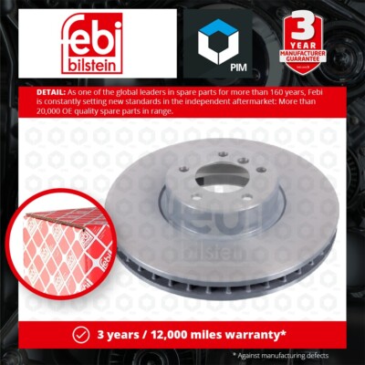 Brake Disc Single Vented Front 348mm 104806 Febi 34116766871 34116779467 Quality