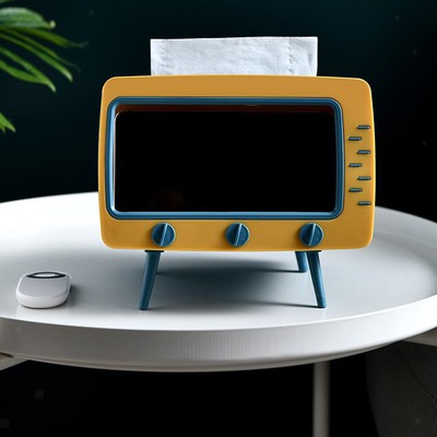 Tissue Box Dispenser Desktop Phone Holder Storage Organizer for  Bedroom
