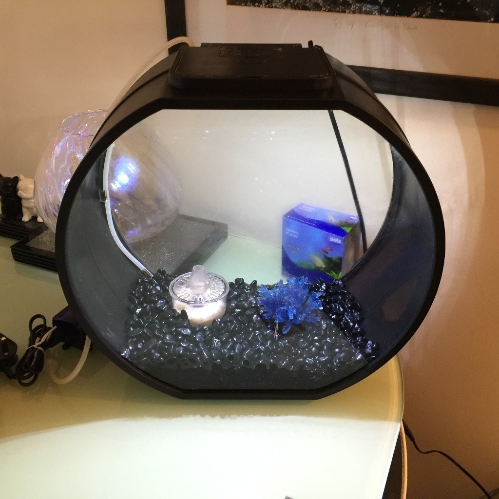 FISH R FUN DECO FISH TANK 20 LTR BLACK AQUARIUM FOR COLD WATER in