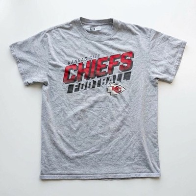 Kansas City Chiefs T-Shirt NFL Diagonal Font Washed Grau M Football Fanwear
