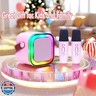 Mini Karaoke Machine for Kids Adults with 2 Wireless Microphones Portable Bluetooth Speaker with Microphone,Toys Birthday Gifts for Girls Ages 4, 5, 6, 7, 8,12+ Toddler Teens