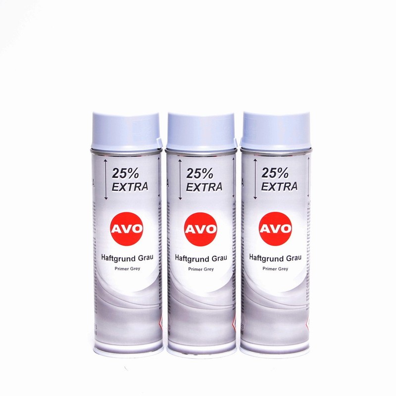 Haftgrund Grau Grundierung Lackspray SprüHdose 3x500ml Autolackspray Avo A08001