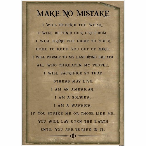 Soldier poster - make no mistake