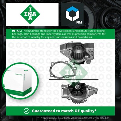Water Pump fits CITROEN XSARA N0, N1, N2 1.9D 97 to 00 Coolant INA 120152 120165